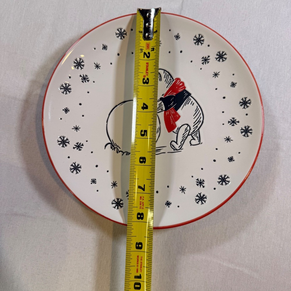 Disney Winnie the Pooh Bowl and Plate Set Zrike Scetch Collection White Winter - Picture 3 of 8